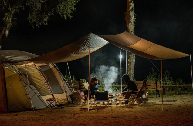 de acampada con los niños